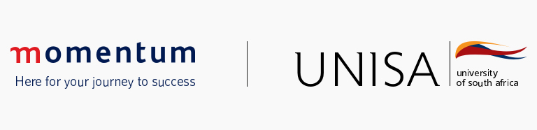 Momentum and Unisa logo.